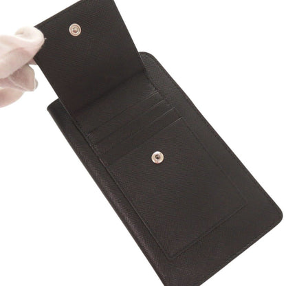 Prada Triangle Logo Saffiano Black Phone Case Neck — view 8