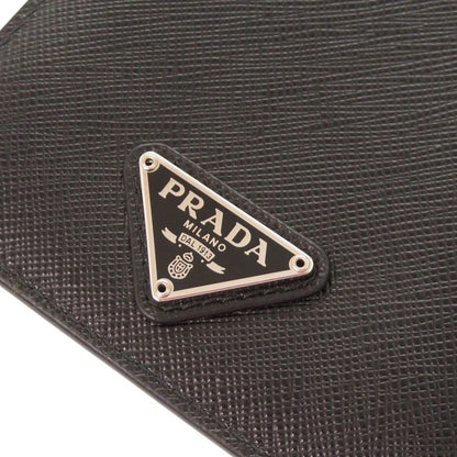 Prada Triangle Logo Saffiano Black Phone Case Neck — view 9