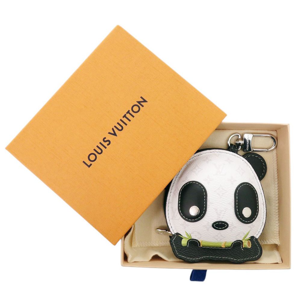 Louis Vuitton LV Panda Monogram White Black Brown Key Holder Bag Charm — view 2