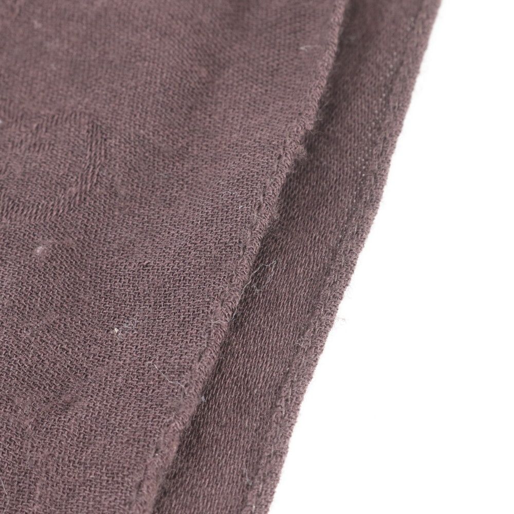 Gucci Tag GG Pattern Silk Shawl Fringe Scarf Brown — view 5