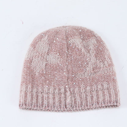 Louis Vuitton Tag Monogram Glitter Beanie Mohair Hat Knit Cap Pink — view 6
