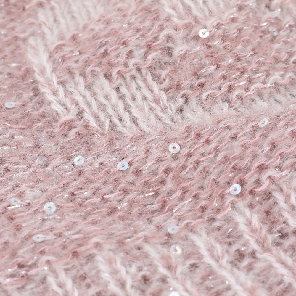 Louis Vuitton Tag Monogram Glitter Beanie Mohair Hat Knit Cap Pink — view 7