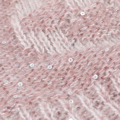 Louis Vuitton Tag Monogram Glitter Beanie Mohair Hat Knit Cap Pink — view 7