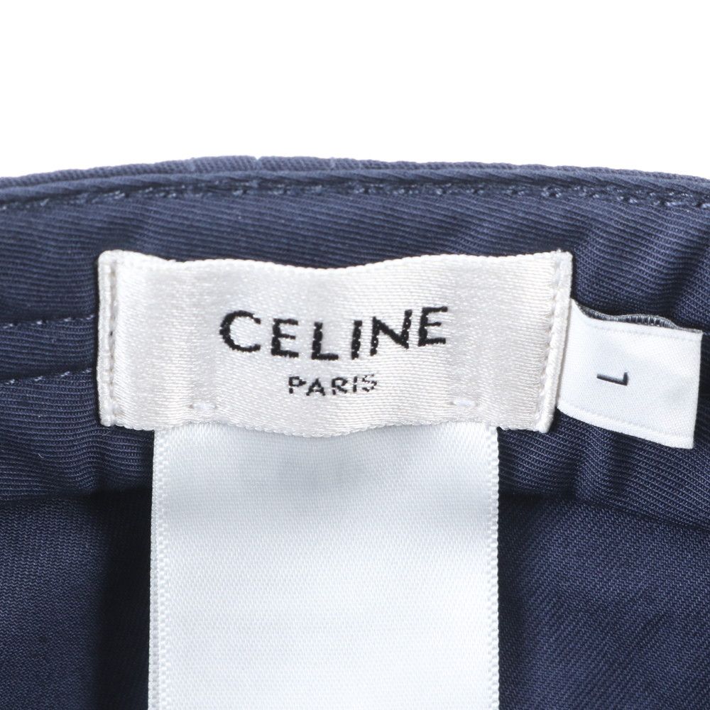 Celine Logo Embroidery Baseball Cap L Hat Navy — view 7