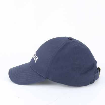 Celine Logo Embroidery Baseball Cap L Hat Navy — view 3