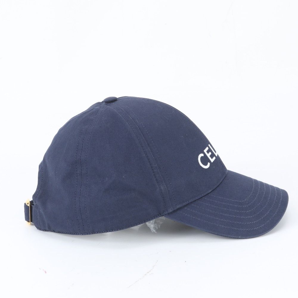 Celine Logo Embroidery Baseball Cap L Hat Navy — view 5
