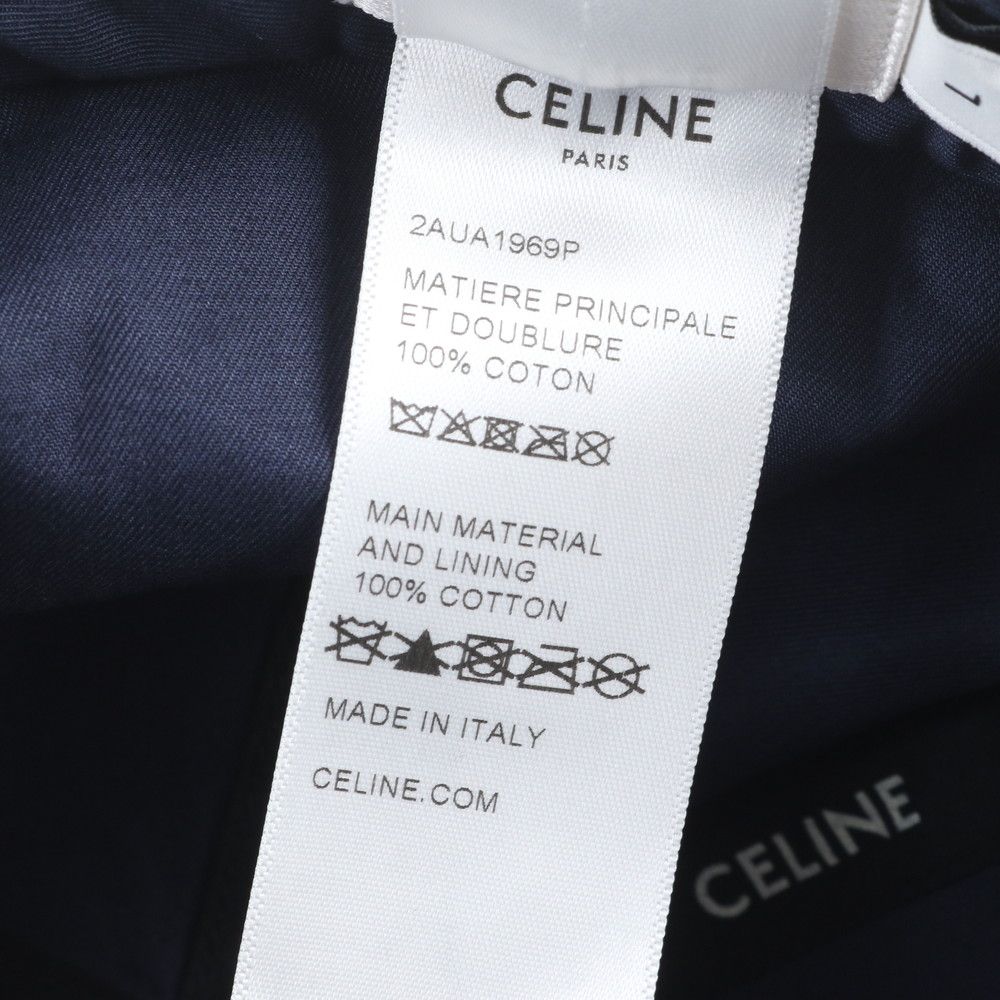 Celine Logo Embroidery Baseball Cap L Hat Navy — view 8