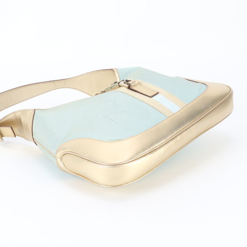 Gucci Jackie 001 Leather Canvas Handbag Tote — view 5