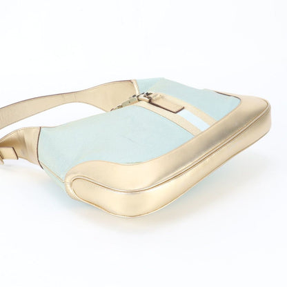 Gucci Jackie 001 Leather Canvas Handbag Tote — view 5