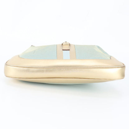 Gucci Jackie 001 Leather Canvas Handbag Tote — view 6