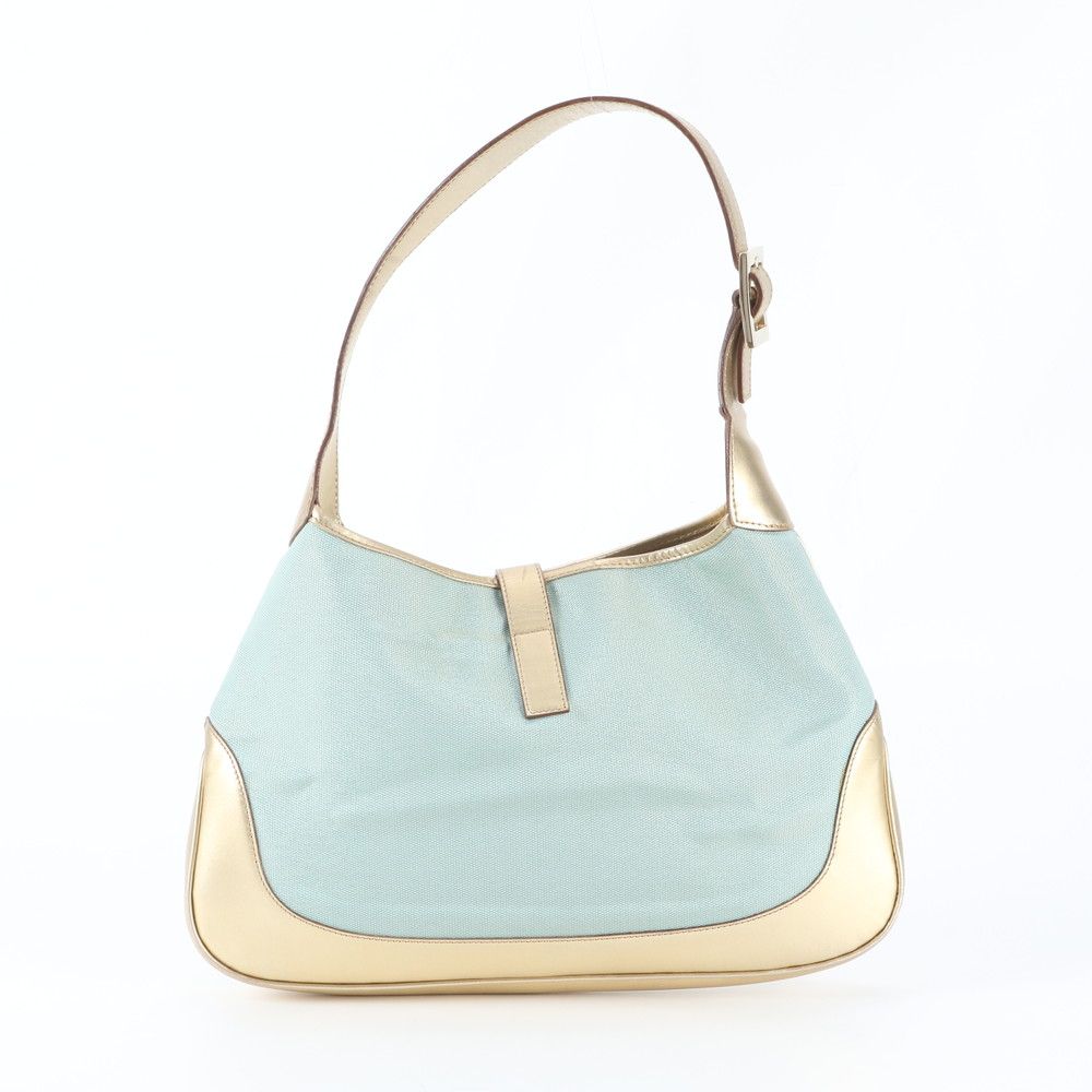 Gucci Jackie 001 Leather Canvas Handbag Tote — view 3