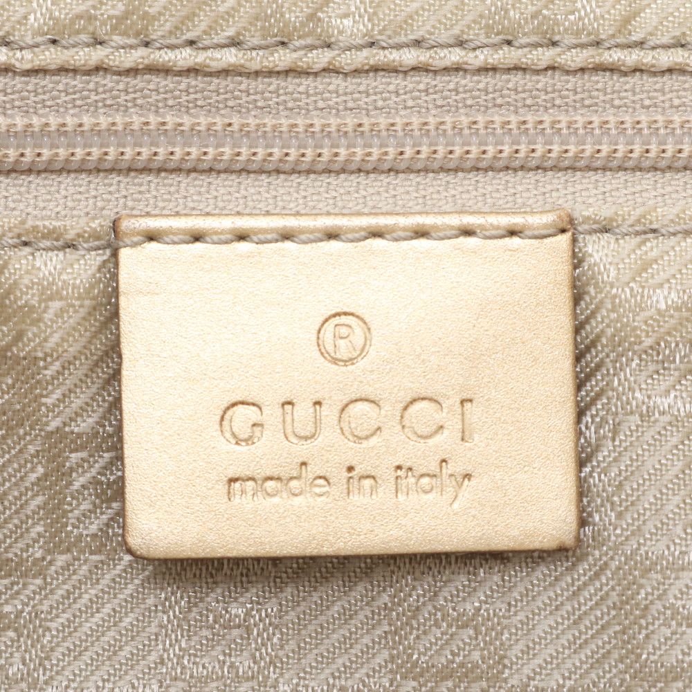 Gucci Jackie 001 Leather Canvas Handbag Tote — view 9