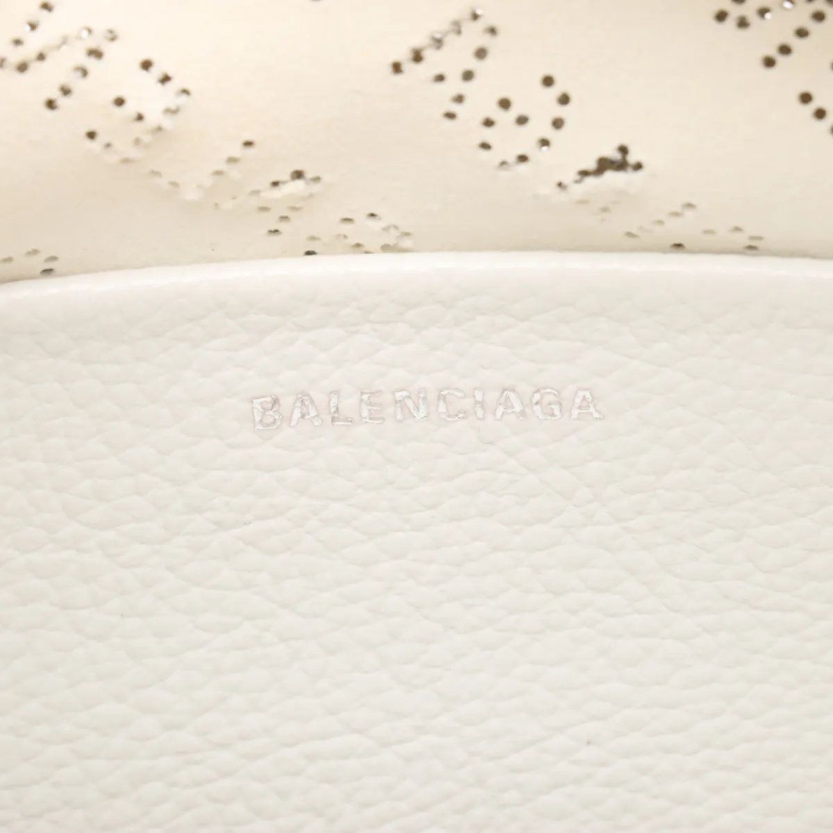 Balenciaga Perforated Leather Shoulder Bag Crossbody — view 9