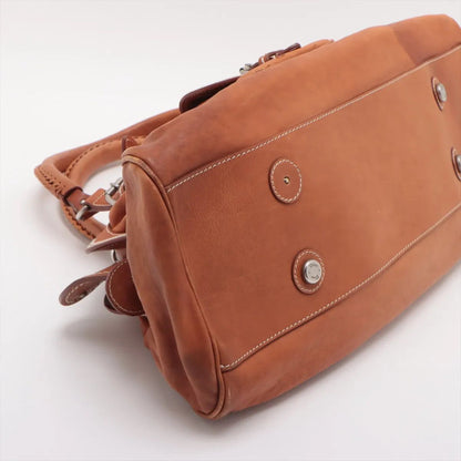 Dior Daimaru 290 Years Leather Handbag Tote Brown — view 4