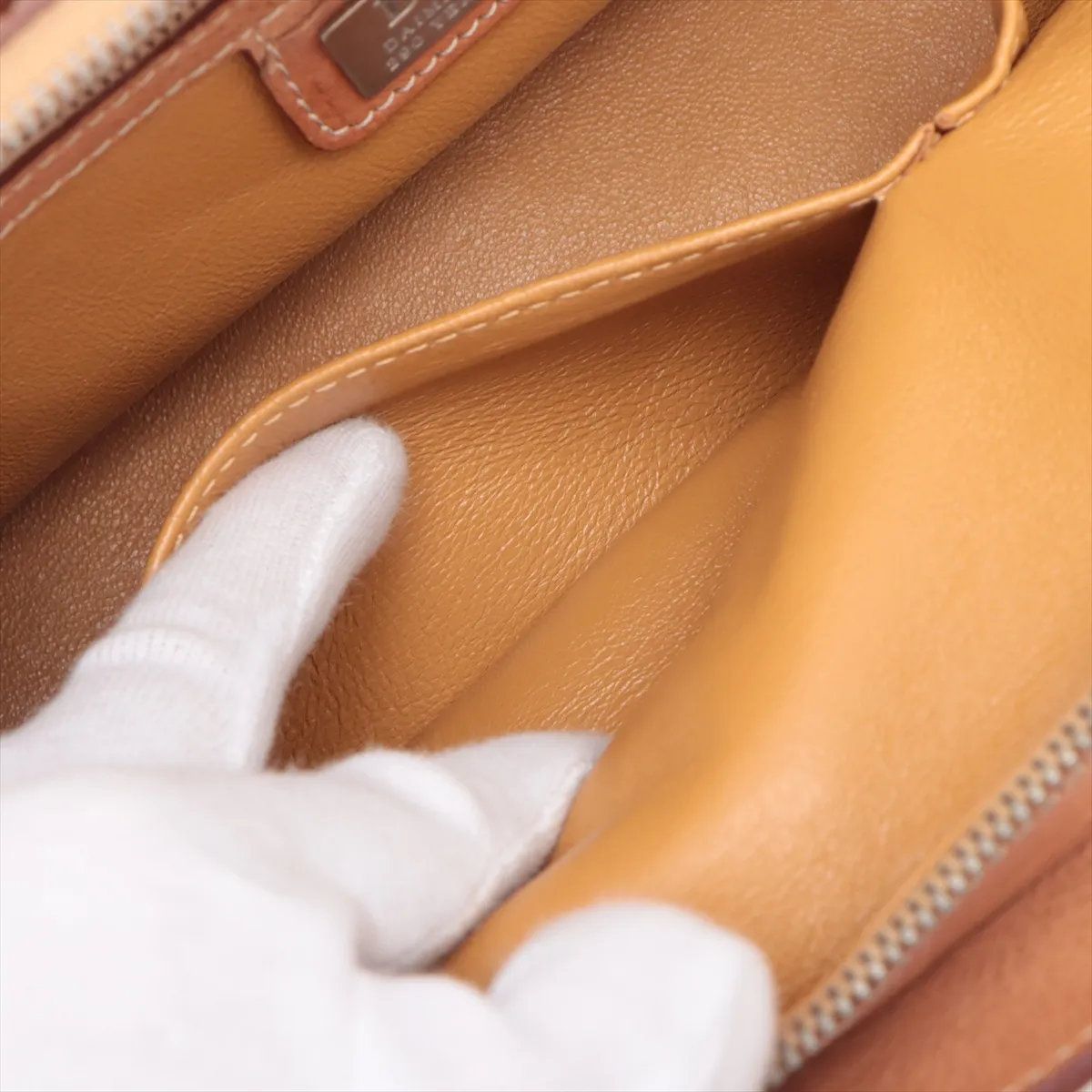Dior Daimaru 290 Years Leather Handbag Tote Brown — view 9