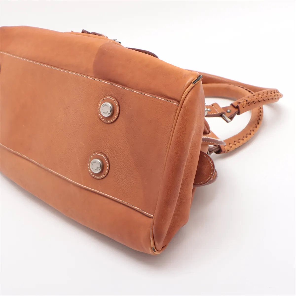 Dior Daimaru 290 Years Leather Handbag Tote Brown — view 3