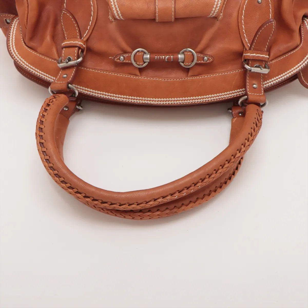 Dior Daimaru 290 Years Leather Handbag Tote Brown — view 5