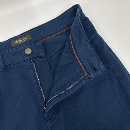 Loro Piana Navy Cotton Pants — view 6