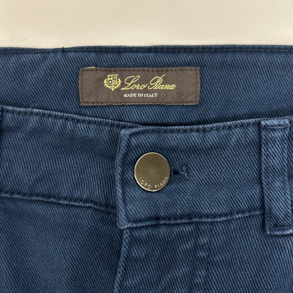 Loro Piana Navy Cotton Pants — view 3