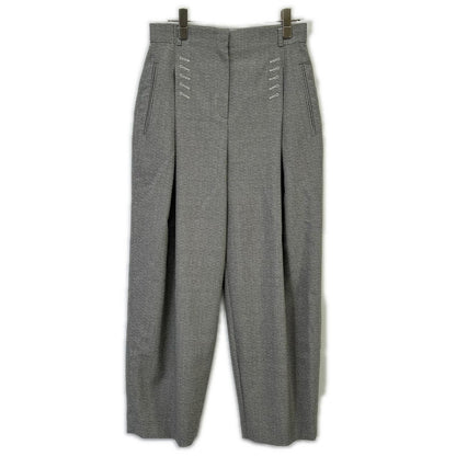 Fendi White Black Check Barrel Rec Pants 40