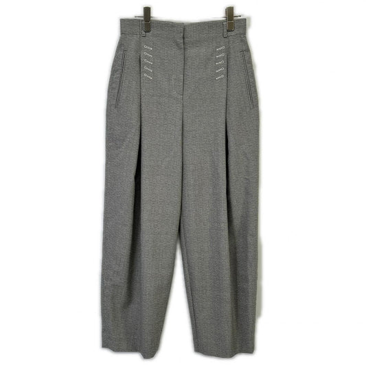 Fendi White Black Check Barrel Rec Pants 40
