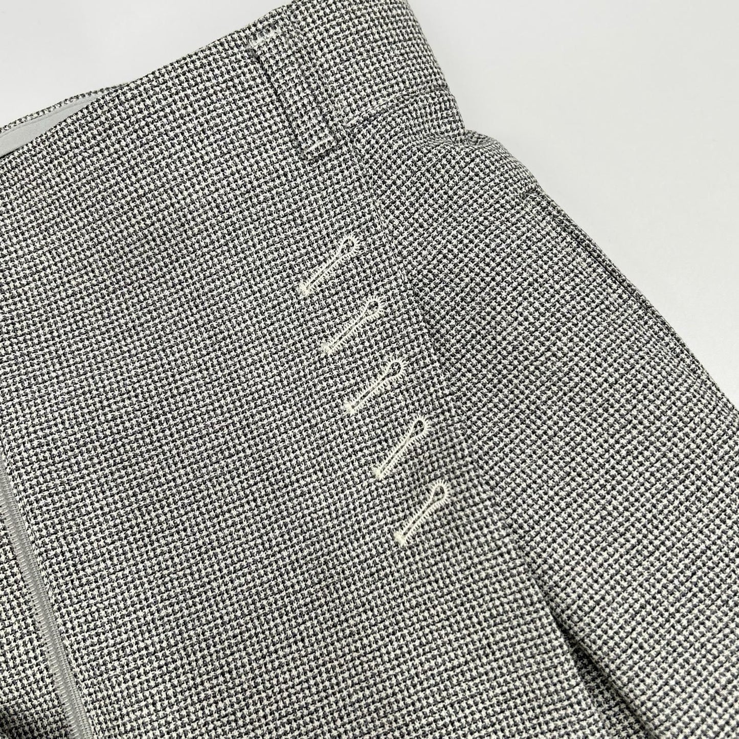 Fendi White Black Check Barrel Rec Pants 40 — view 7