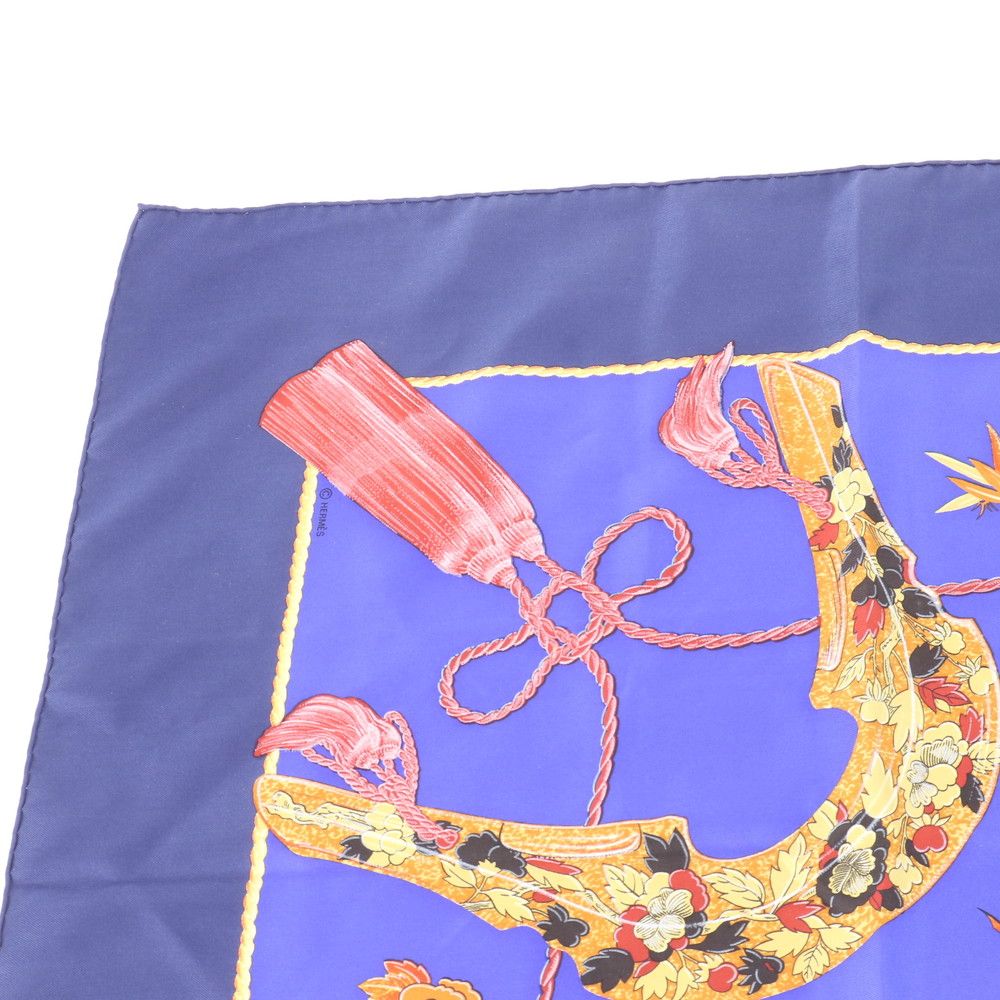 Hermes Tagged Carre 90 Samourai Samurai Silk Scarf — view 3