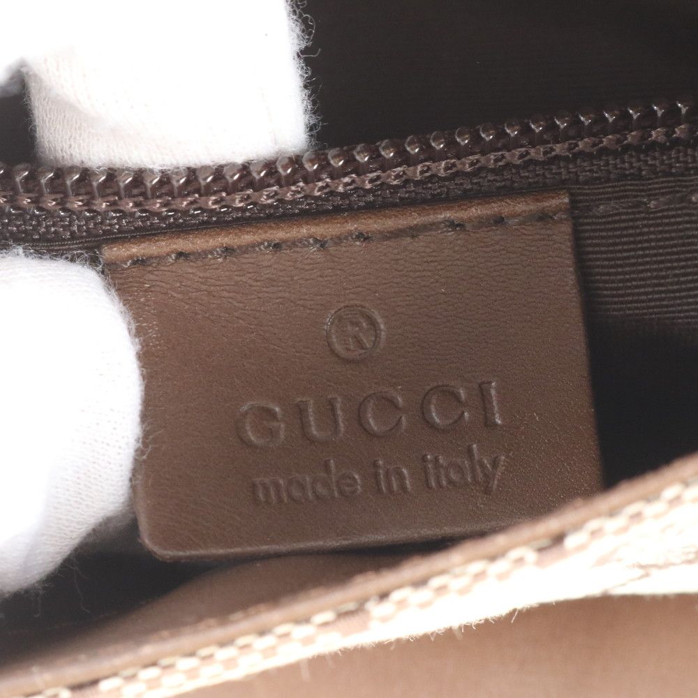 Gucci GG Canvas 019 Leather Shoulder Bag Crossbody Messenger Brown — view 9