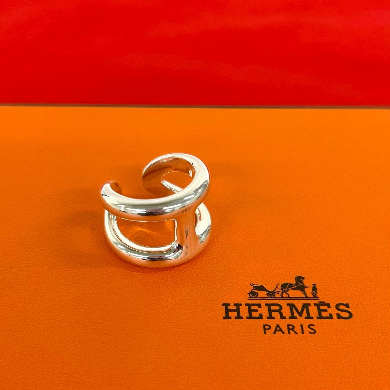 Hermes Osmose GM Ring 925 Sterling Silver