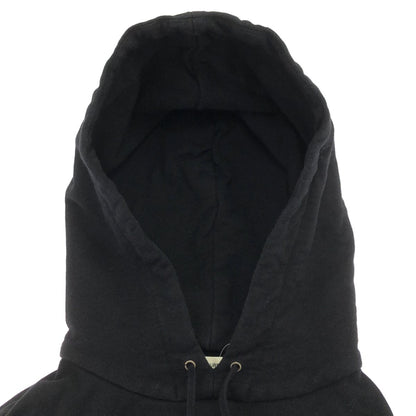 Saint Laurent Paris Logo Print Pullover Sweatshirt Hoodie Black — view 4