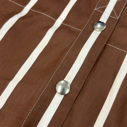 Celine by Phoebe Philo Striped Maxi Dress 2 Brown White 36 — view 8