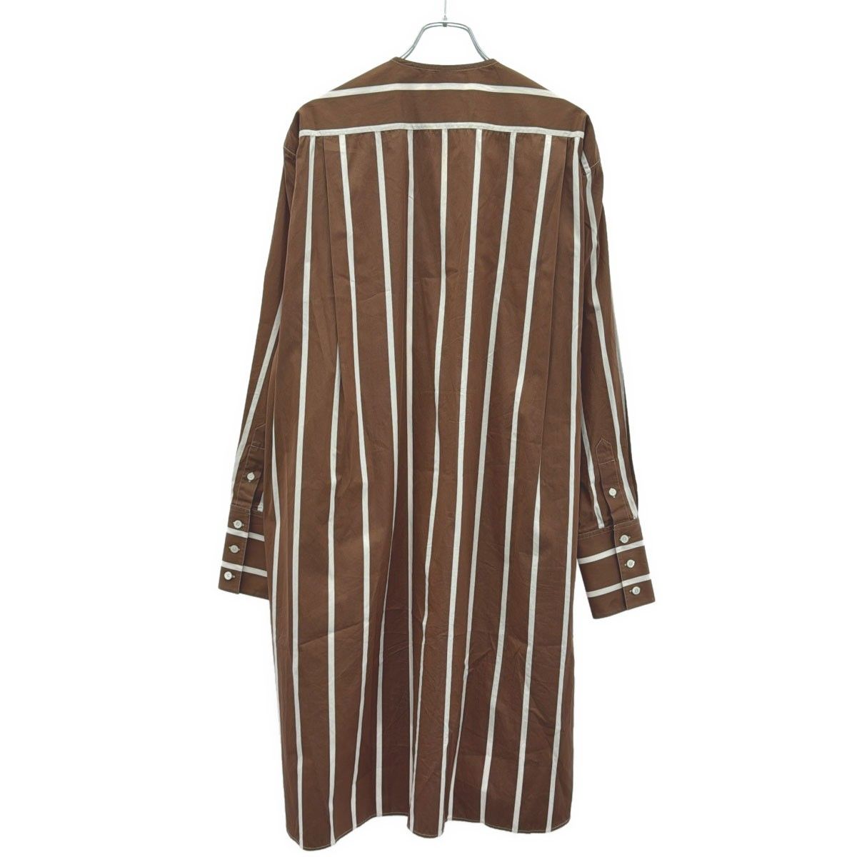 Celine by Phoebe Philo Striped Maxi Dress 2 Brown White 36 — view 2