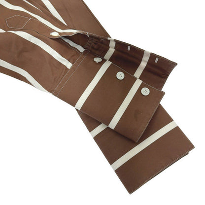 Celine by Phoebe Philo Striped Maxi Dress 2 Brown White 36 — view 5