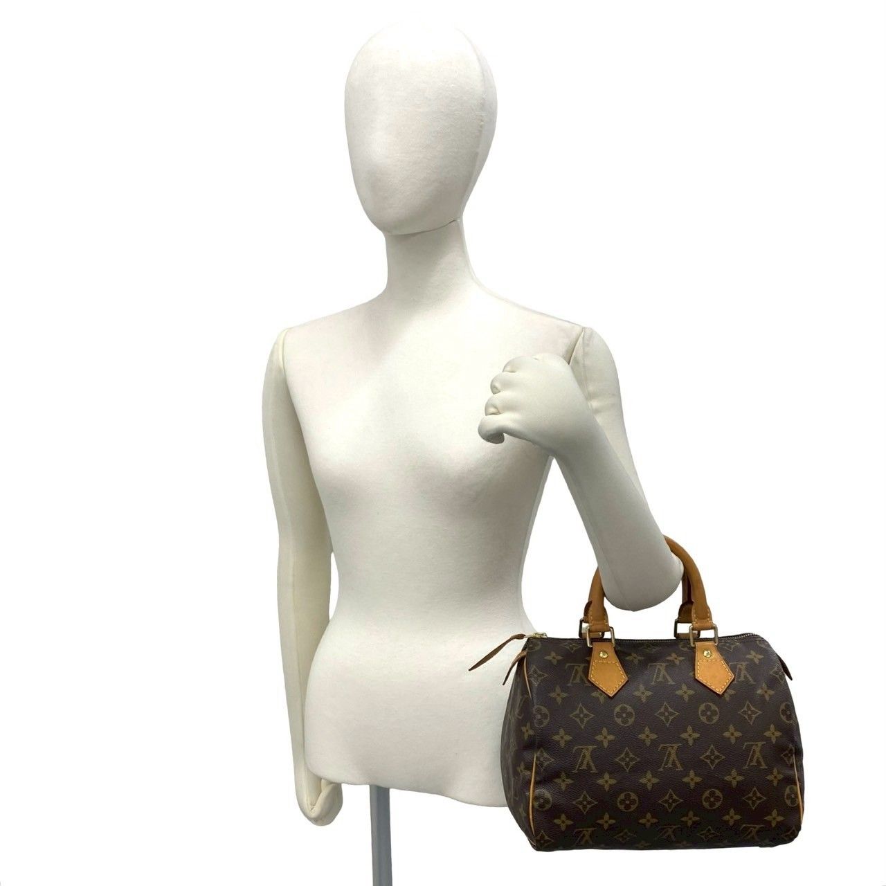 Louis Vuitton Speedy 25 Monogram Pattern Leather Mini Boston Bag Brown — view 2