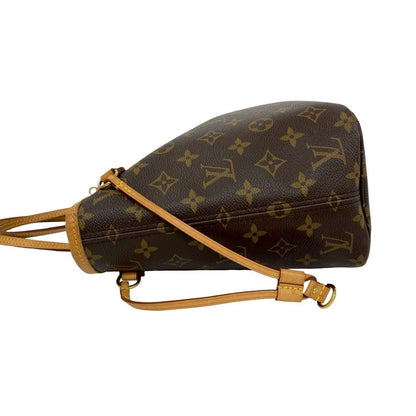 Louis Vuitton Neverfull PM Monogram Logo Pattern Leather Tote Brown — view 5