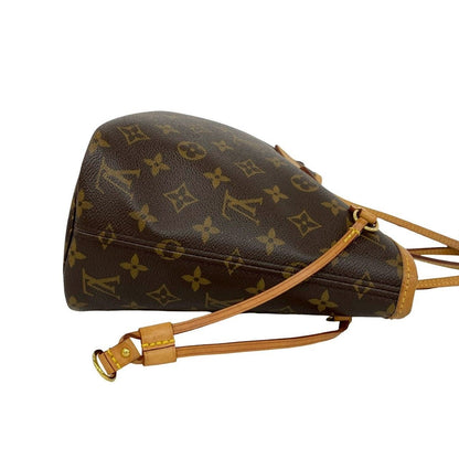 Louis Vuitton Neverfull PM Monogram Logo Pattern Leather Tote Brown — view 6