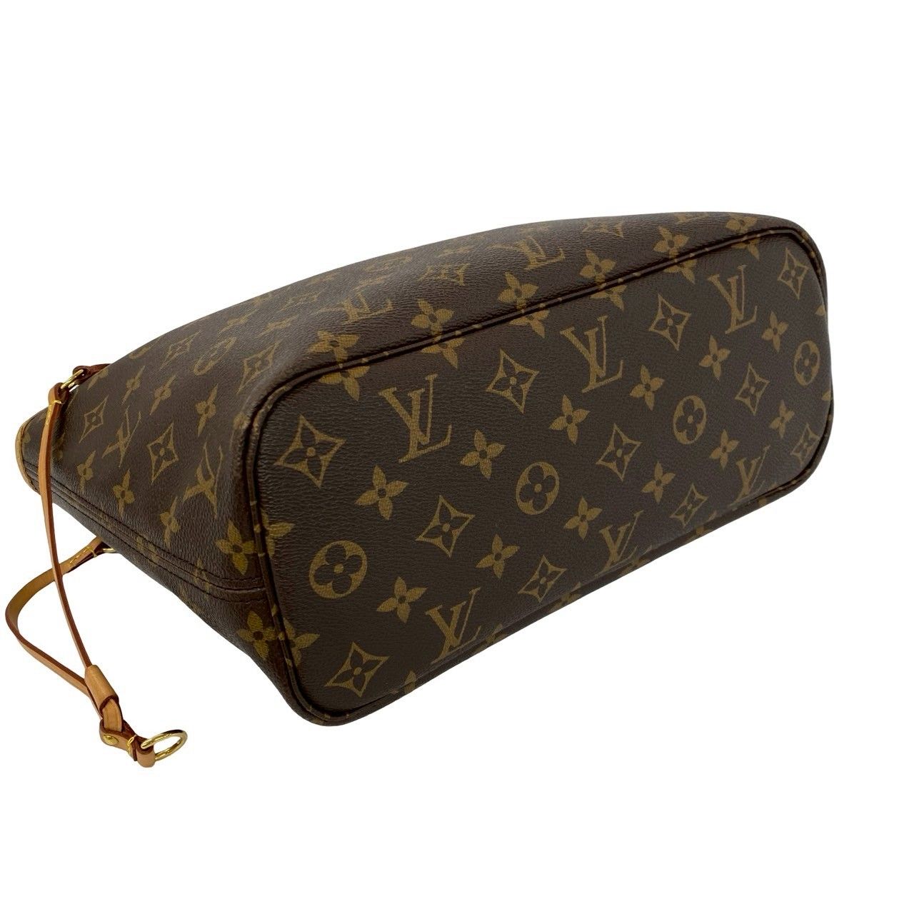 Louis Vuitton Neverfull PM Monogram Logo Pattern Leather Tote Brown — view 7