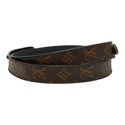 Louis Vuitton Monogram Shoulder Strap Brown Black Leather — view 3