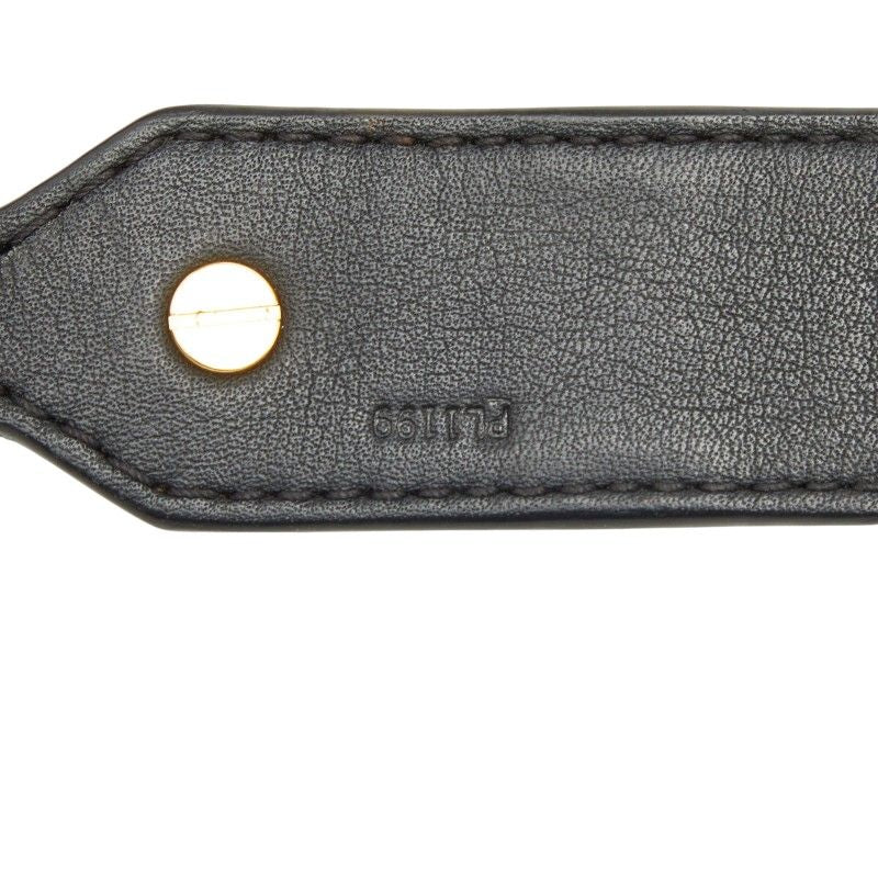 Louis Vuitton Monogram Shoulder Strap Brown Black Leather — view 5
