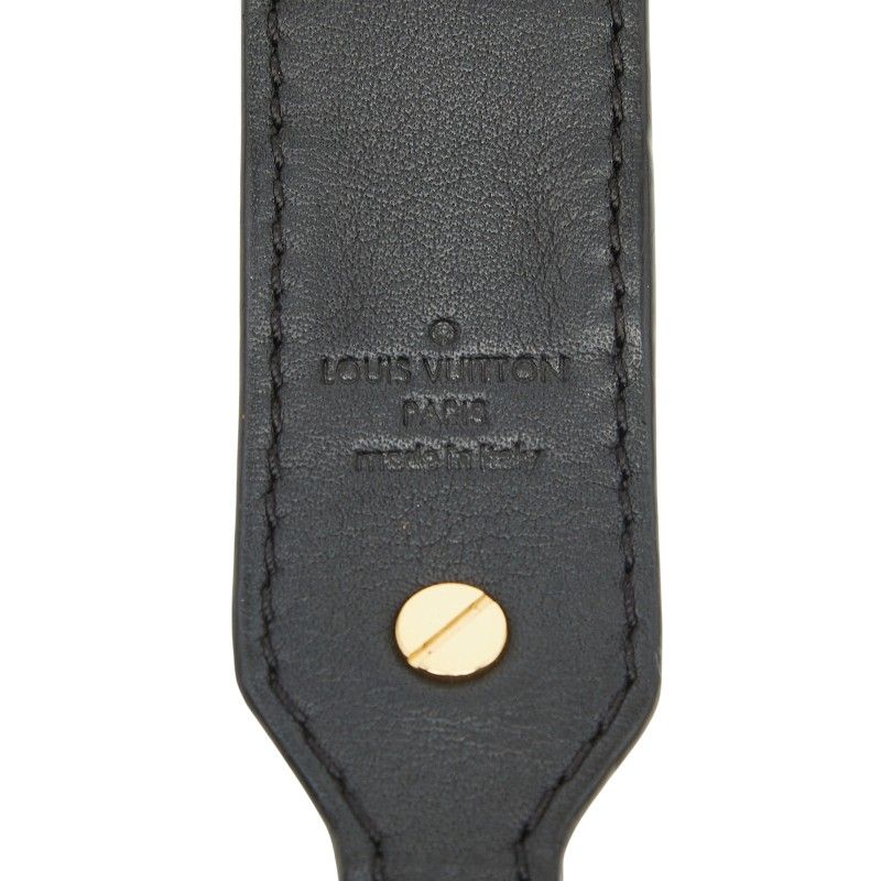 Louis Vuitton Monogram Shoulder Strap Brown Black Leather — view 6