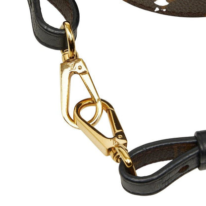 Louis Vuitton Monogram Shoulder Strap Brown Black Leather — view 4