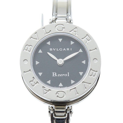 Bvlgari Watch Bangle Black Silver Stainless Steel
