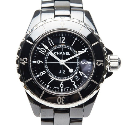 Chanel Watch Black Stainless Steel Ceramic