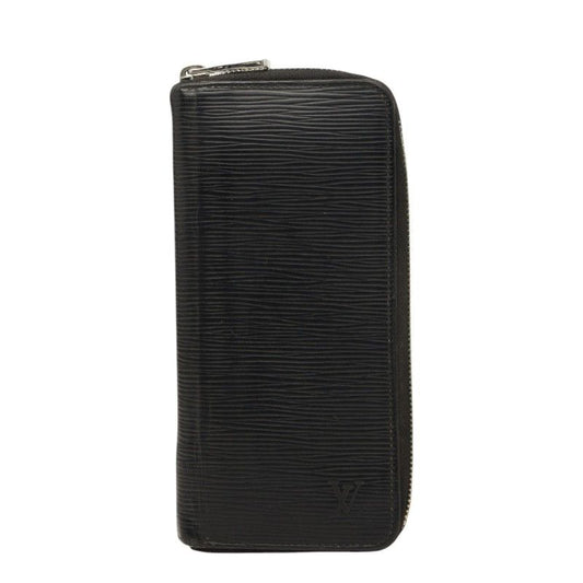 Louis Vuitton Epi Zippy Wallet Vertical Zip Around Noir Black Leather