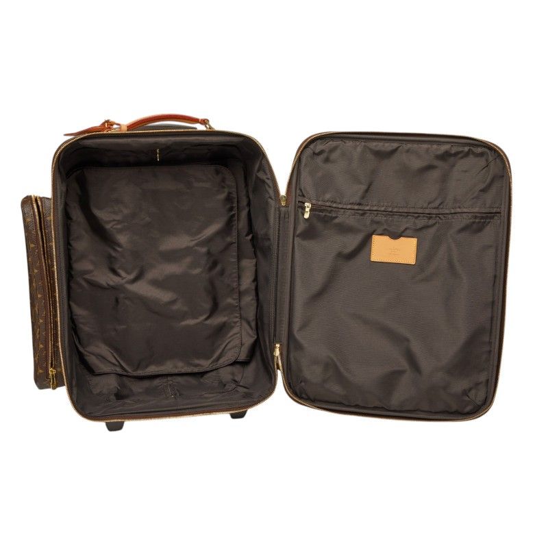 Louis Vuitton Monogram Bosphore Travel Bag Suitcase Brown Leather — view 9