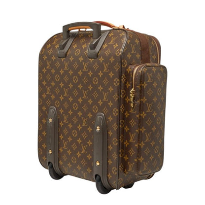 Louis Vuitton Monogram Bosphore Travel Bag Suitcase Brown Leather — view 2