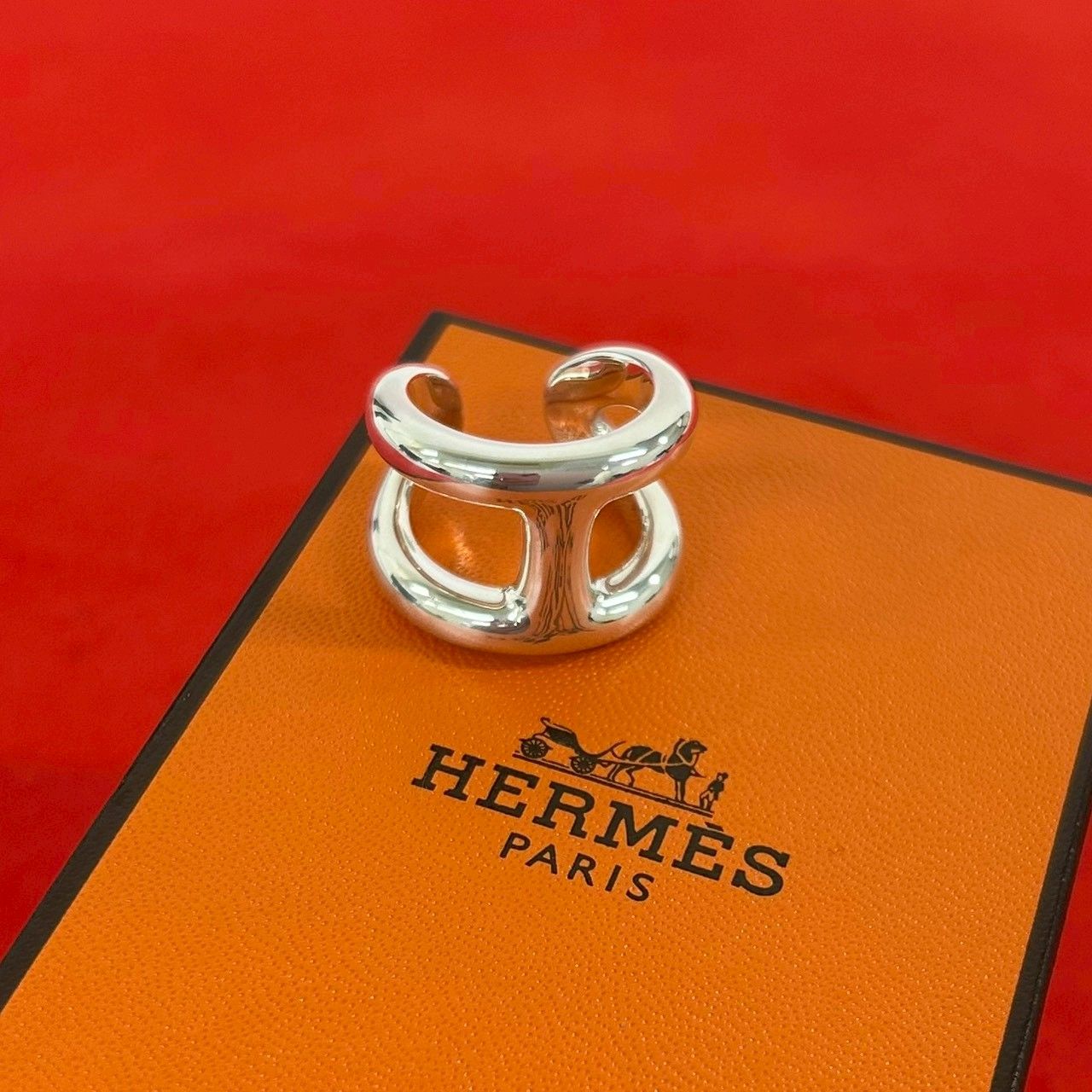 Hermes Osmose GM Ring 925 Sterling Silver