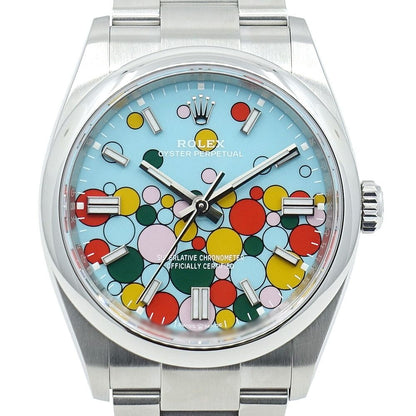 Rolex Watch Oyster Perpetual 36 Celebration Turquoise SS Automatic Winding