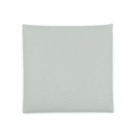 Hermes Bastia Coin Case Card Gris Perle Leather Ice Gray Box