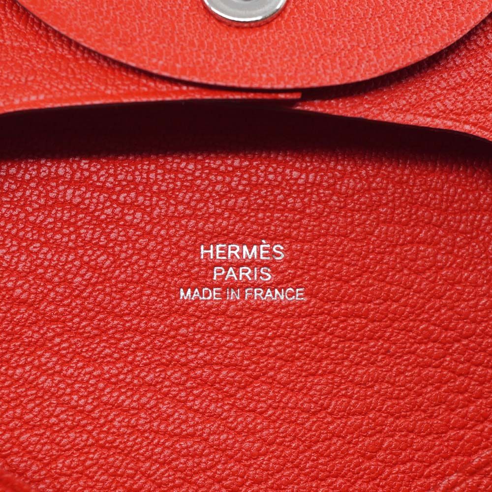 Hermes Bastia Coin Case Card le Juku Leather Red Box — view 7